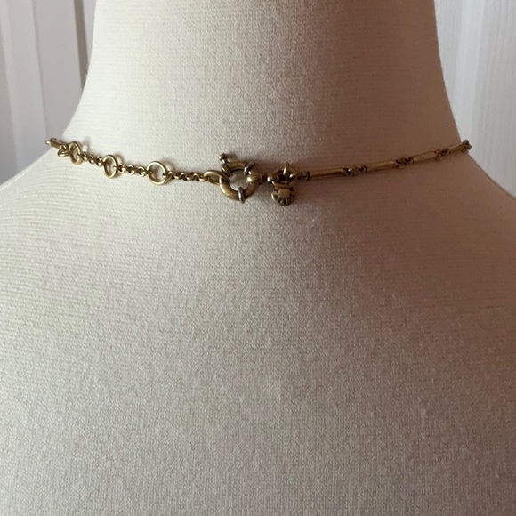 J Crew Statement Necklace Gold‎ Plated Rhinestone - Picture 3 of 4